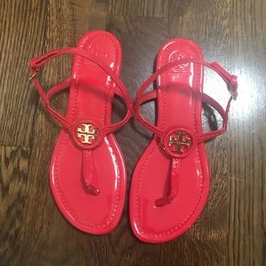 Tory Burch Ruby Red Dillan Sandals!